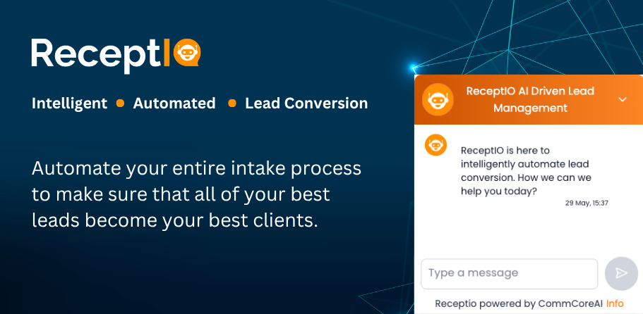 receptio live chat template